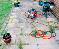 Decorative Flagged Patio - before